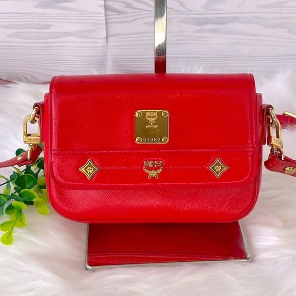MCM Red Crossbody - Picture 3 of 17